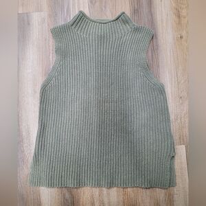 Women's Olive Green Sweater Vest - Small